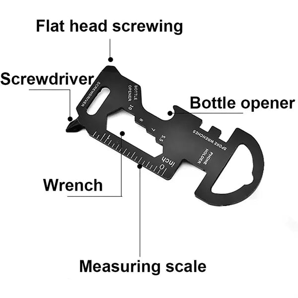 Outdoor Multifunctional Stainless Steel Bottle Opener