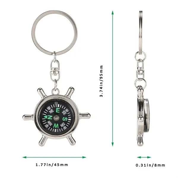 Rudder Compass KeyChain