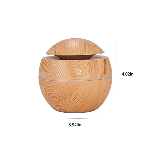 Portable Quiet Wood Grain Mini Essential Oil Diffuser