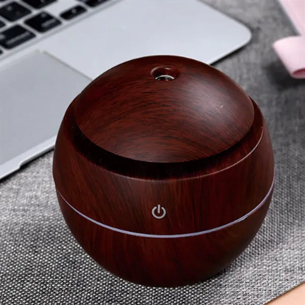 Portable Quiet Wood Grain Mini Essential Oil Diffuser
