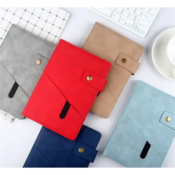 A5 Thick Lined Notebook Journal with Elastic Front Pocket