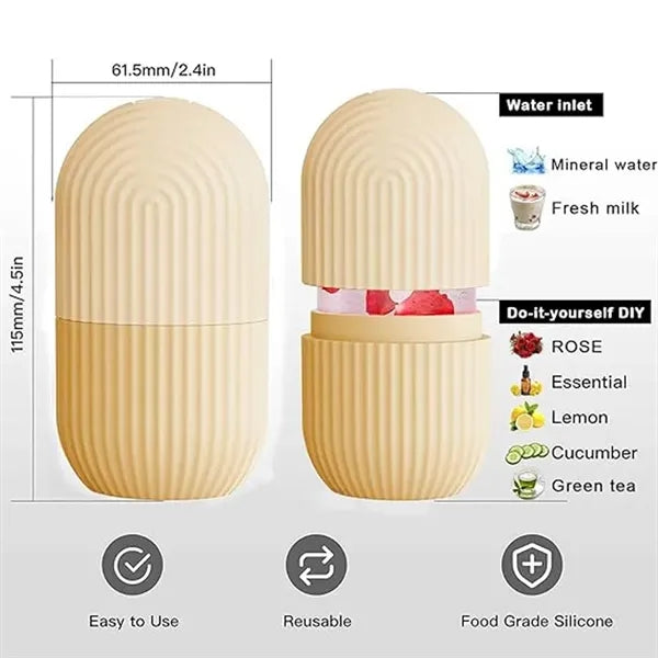 Premium Silicon Leakproof Ice Roller Face Massager