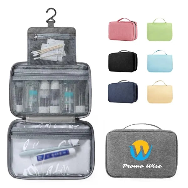 Foldable Hanging Multiple Compartment Toiletry Cosmetic Bag