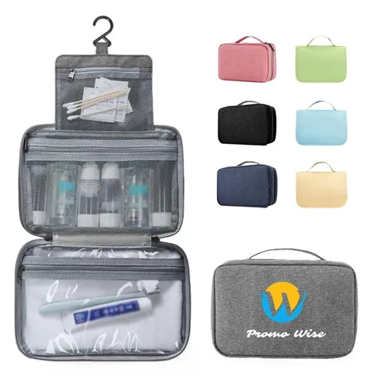 Foldable Hanging Multiple Compartment Toiletry Cosmetic Bag
