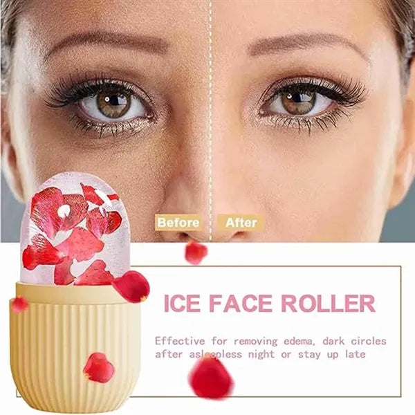 Premium Silicon Leakproof Ice Roller Face Massager