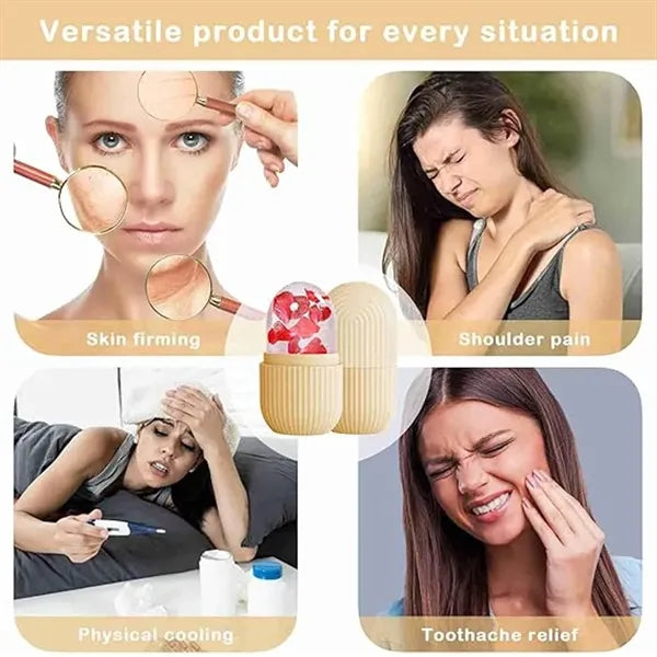 Premium Silicon Leakproof Ice Roller Face Massager