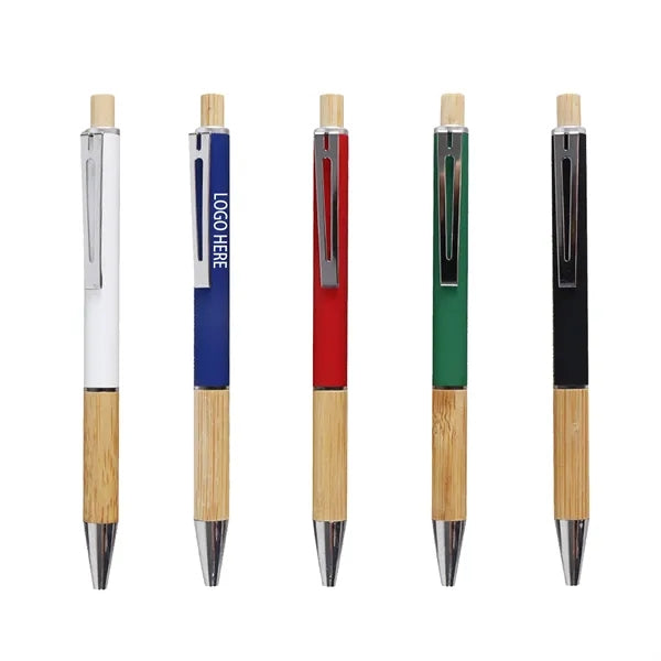 Retractable Bamboo Ballpoint Pen Eco-friendly Gifts