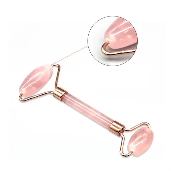Rose Jade Face Massager Roller Dual-Sided Gua Sha Set Gift