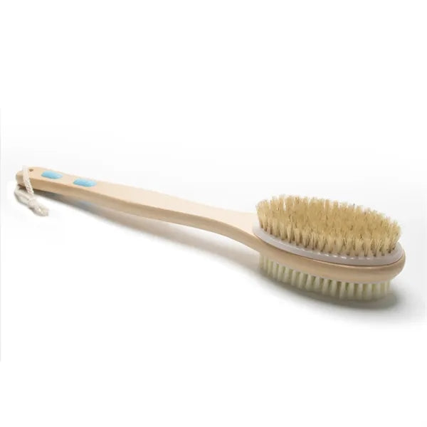 Dual-Sided Bristle Brush Wet Dry Long Handle Scrubber