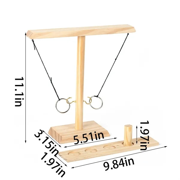 Wooden Ring Toss Games with Hooks Home Gifts