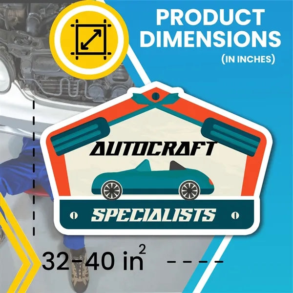 Low Quantity 30 Mil Custom Shape 32.01-40 Sq inches Magnet