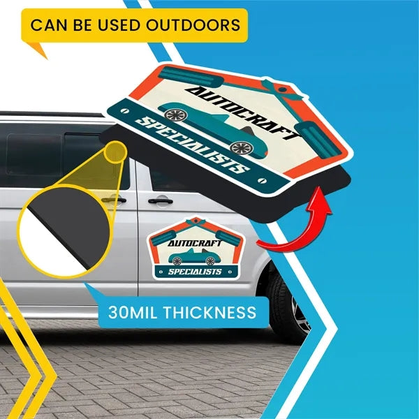 Low Quantity 30 Mil Custom Shape 32.01-40 Sq inches Magnet