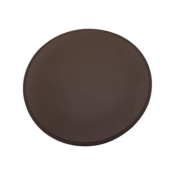 15" Round Leather Placemat