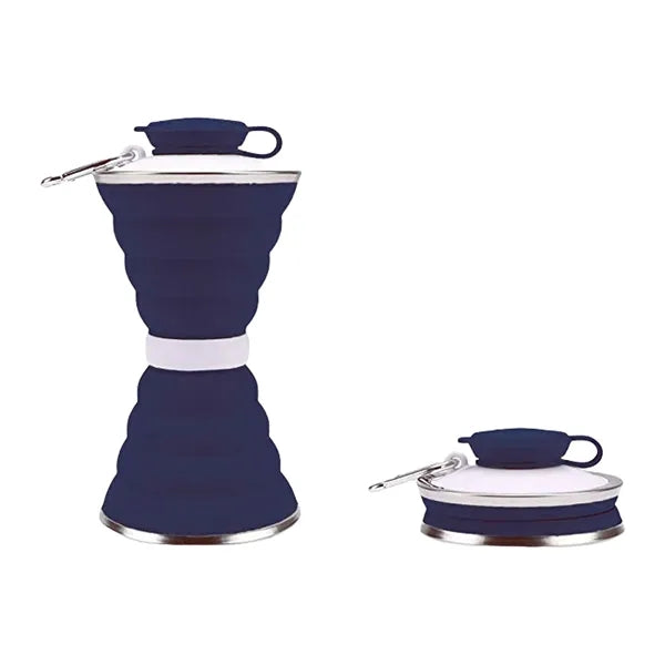 17Oz Silicone Collapsible Water Cup with Carabiner