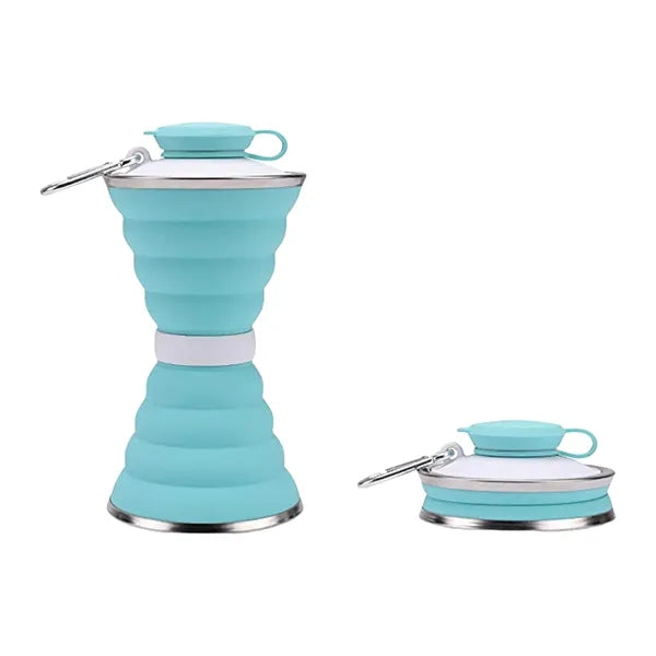 17Oz Silicone Collapsible Water Cup with Carabiner
