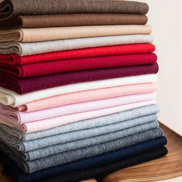 MOQP50PCS 100% Wool Scarf Soft and Warm with Fringed Edges