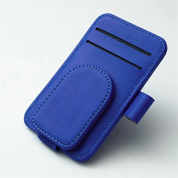 Pu Leather Auto Visor Glasses Storage Magnetic Clip Eyeglass