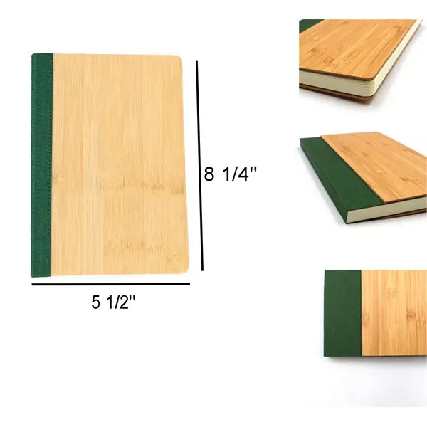 A5 Eco-Friendly Bamboo Hardcover Lined Notebook 100 Sheets