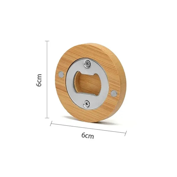 Wooden Round Beer Bottle Opener