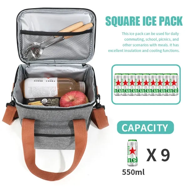 Insulated Portable Big Leakproof Crossbody Lunch Cooler Bag