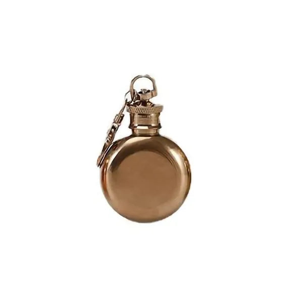 1oz Stainless Steel Round Keychain Portable Shot Flask