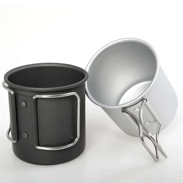 Foldable Handles Camping Mug, 300ml Aluminum Alloy Cup