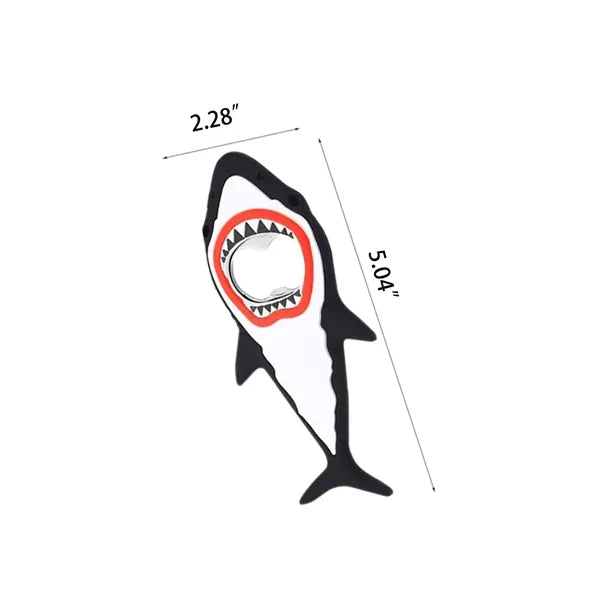 Flexible Rubber Shark-Shaped Bottle Opener