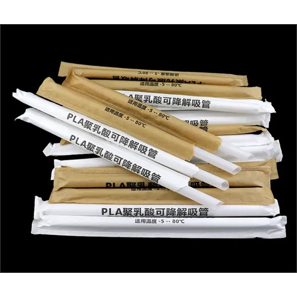 Paper Wrapped Corn Starch PLA Straws