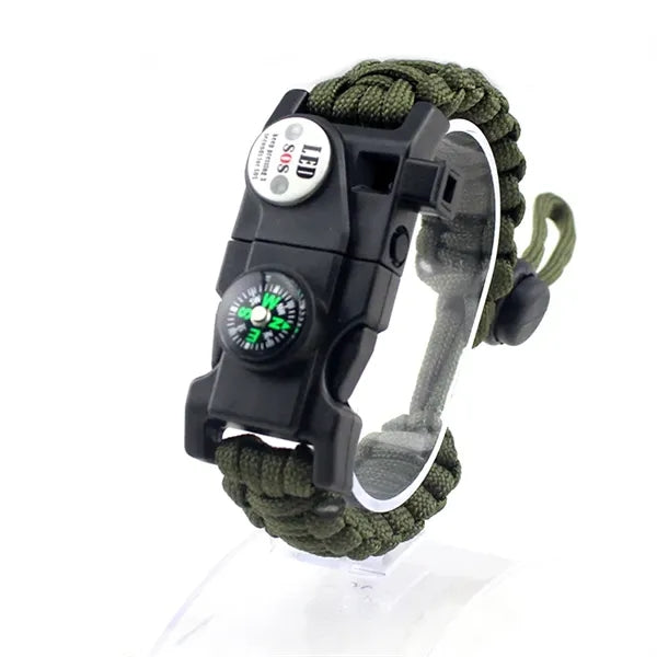 20IN1 Survival Paracord Bracelet Adjustable GearKit With LED