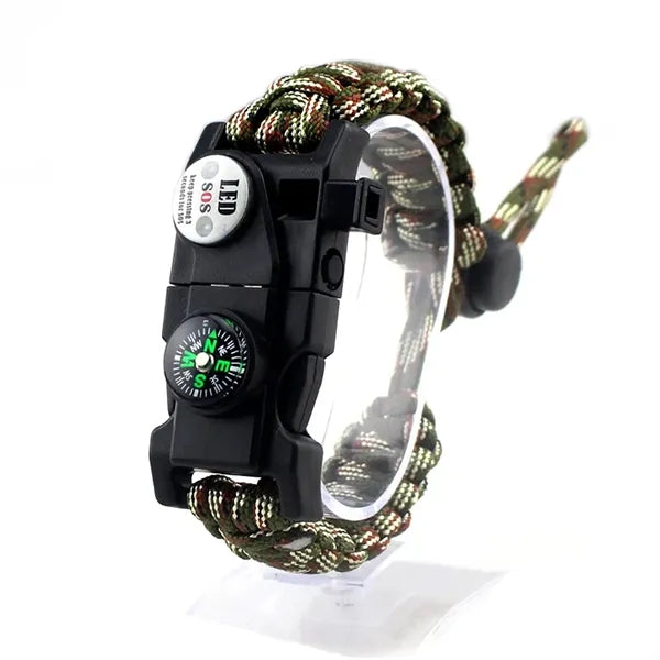 20IN1 Survival Paracord Bracelet Adjustable GearKit With LED