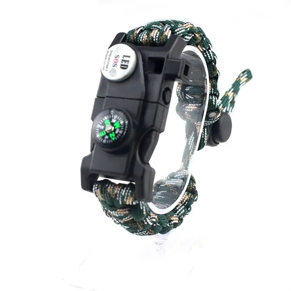20IN1 Survival Paracord Bracelet Adjustable GearKit With LED