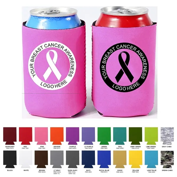 Breast Cancer Awareness Neoprene Can Coolers