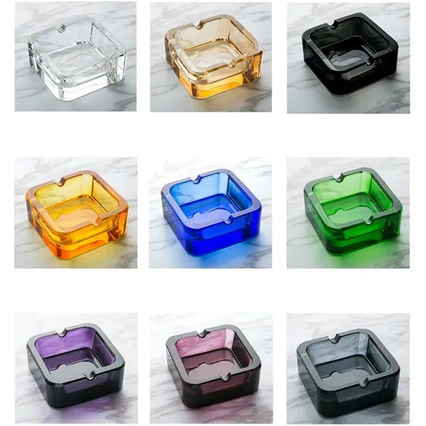 Mini Size Flat Fashion Creative Glass Ash Boutique Ashtray