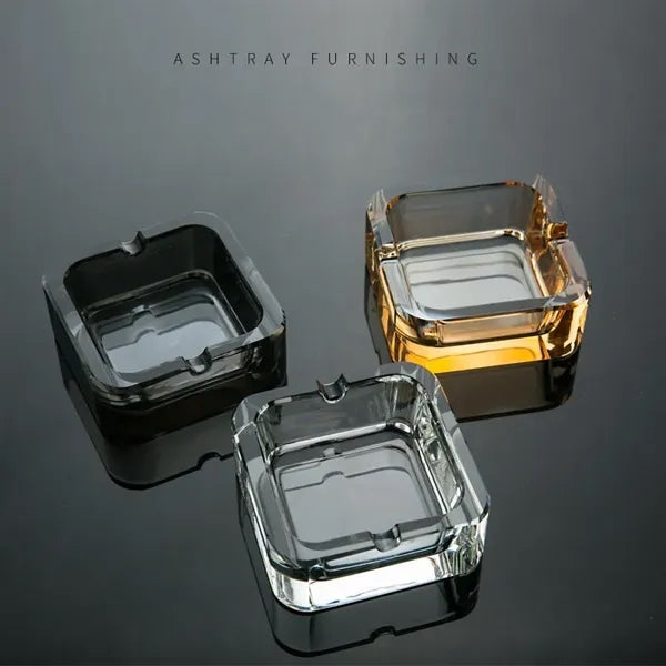 Mini Size Flat Fashion Creative Glass Ash Boutique Ashtray