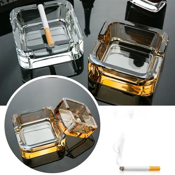 Mini Size Flat Fashion Creative Glass Ash Boutique Ashtray
