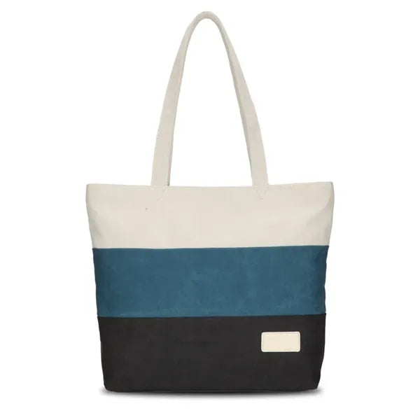 Women's Canvas Shoulder Handbag Summer Beach Tote Bag