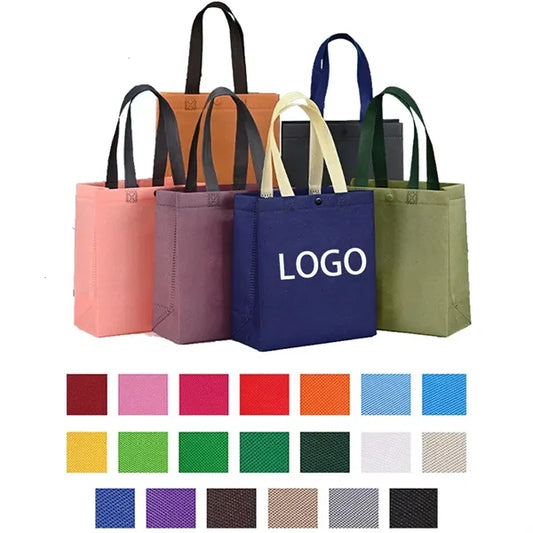 Snap Button Closure Nonwoven Tote Bags