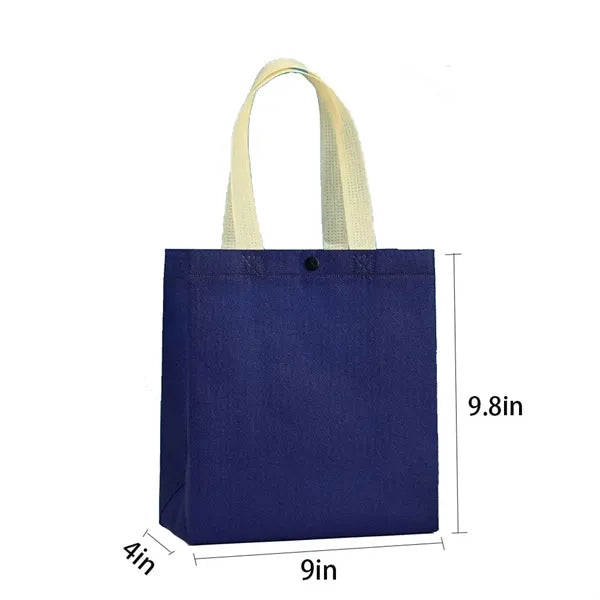 Snap Button Closure Nonwoven Tote Bags