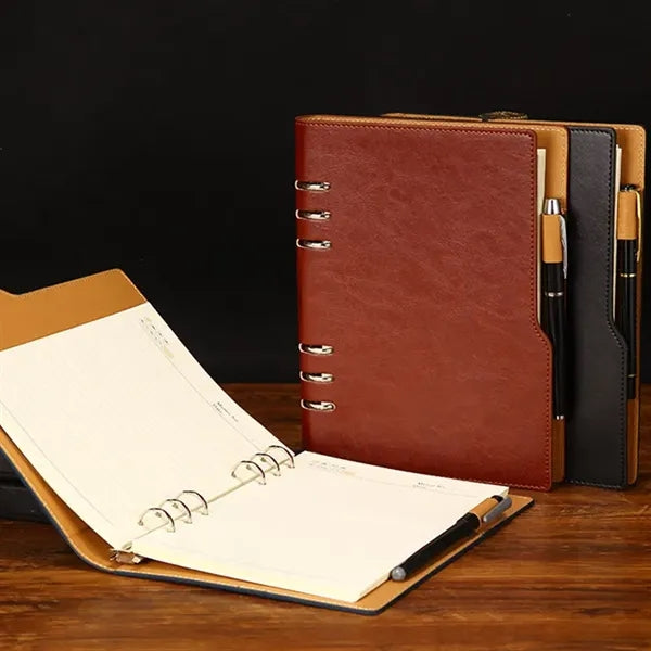 Leather Notebook with Pen