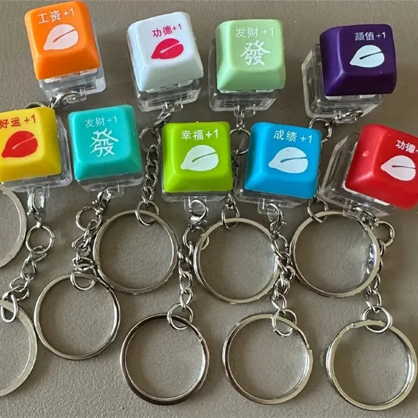 Keyboard Fidget Keychain Decompression Toy