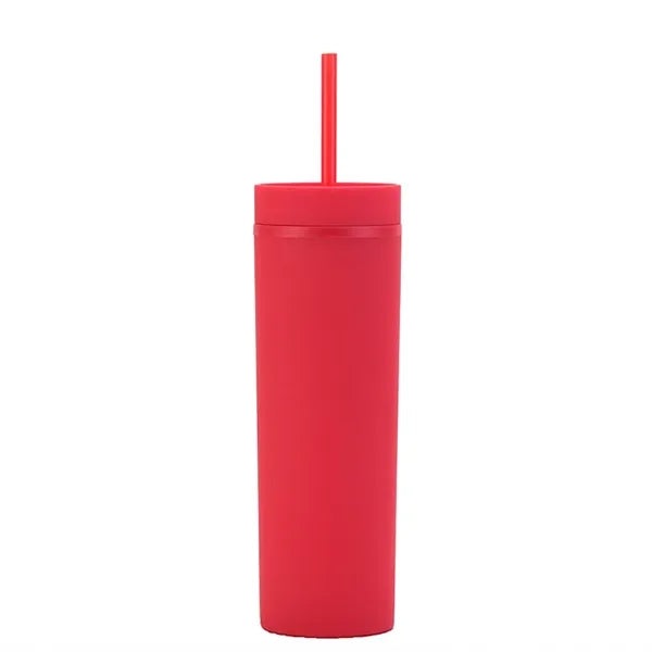 Straight Water Cup with Straw