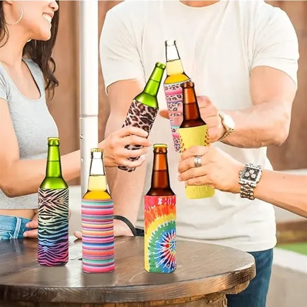 12oz Custom Full Color Beer Soda Bottle Can Cooler Sleeve