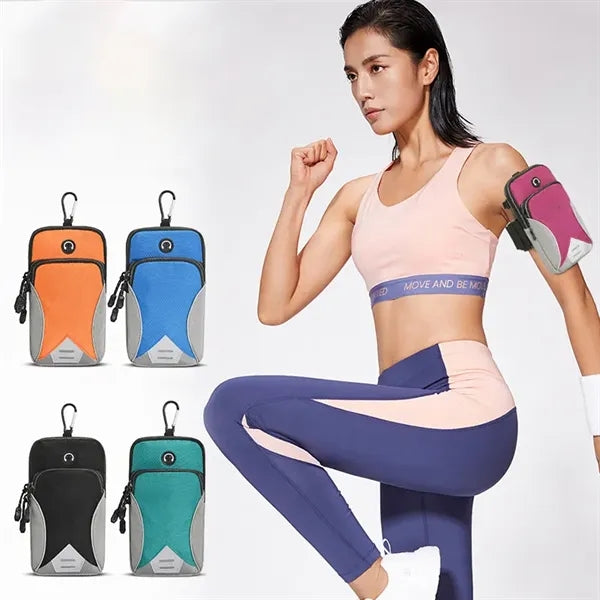 Sport Phone Arm Bag with Earphone Hole Multifunctional Pouch