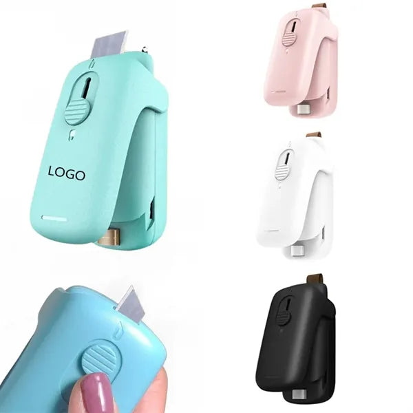Small Portable Sealer With Built-In Knife