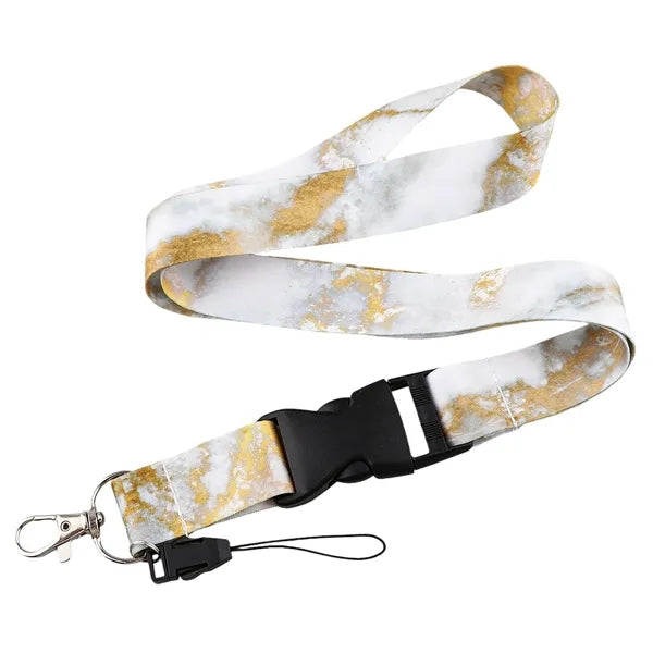 Marble Print Detachable Neck Strap Lanyard