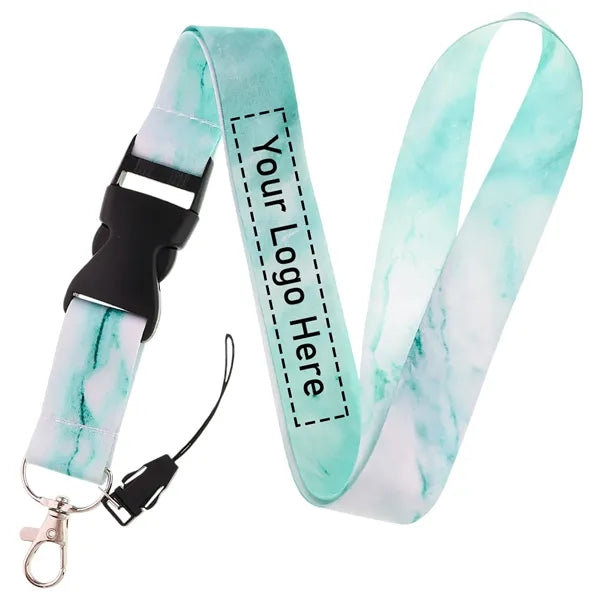 Marble Print Detachable Neck Strap Lanyard