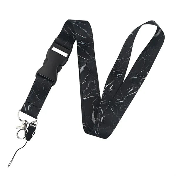 Marble Print Detachable Neck Strap Lanyard