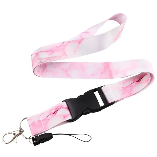 Marble Print Detachable Neck Strap Lanyard
