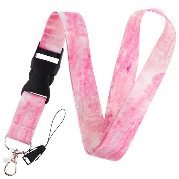 Marble Print Detachable Neck Strap Lanyard