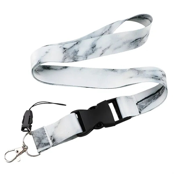 Marble Print Detachable Neck Strap Lanyard